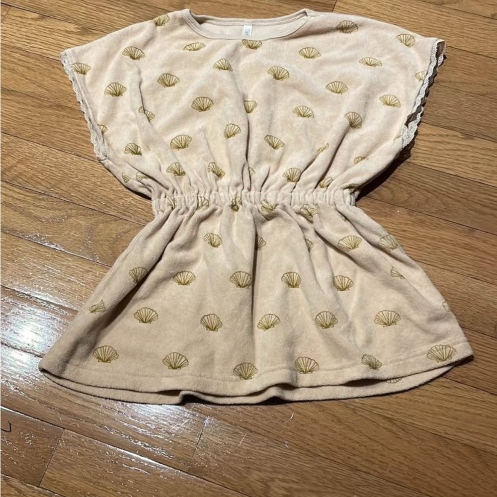 Rylee + Cru Tan Shell Print Kids Swim Coverup